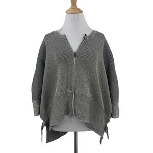 Cabi Cardigan Womens Extra Small Black White Cupids Zip Up Striped Boxy Oversize